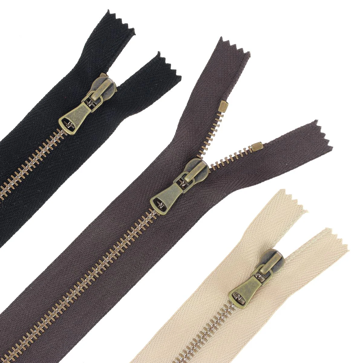 Fermeture à glissière MÉTAL 4mm - SUPRA - Laiton vieilli