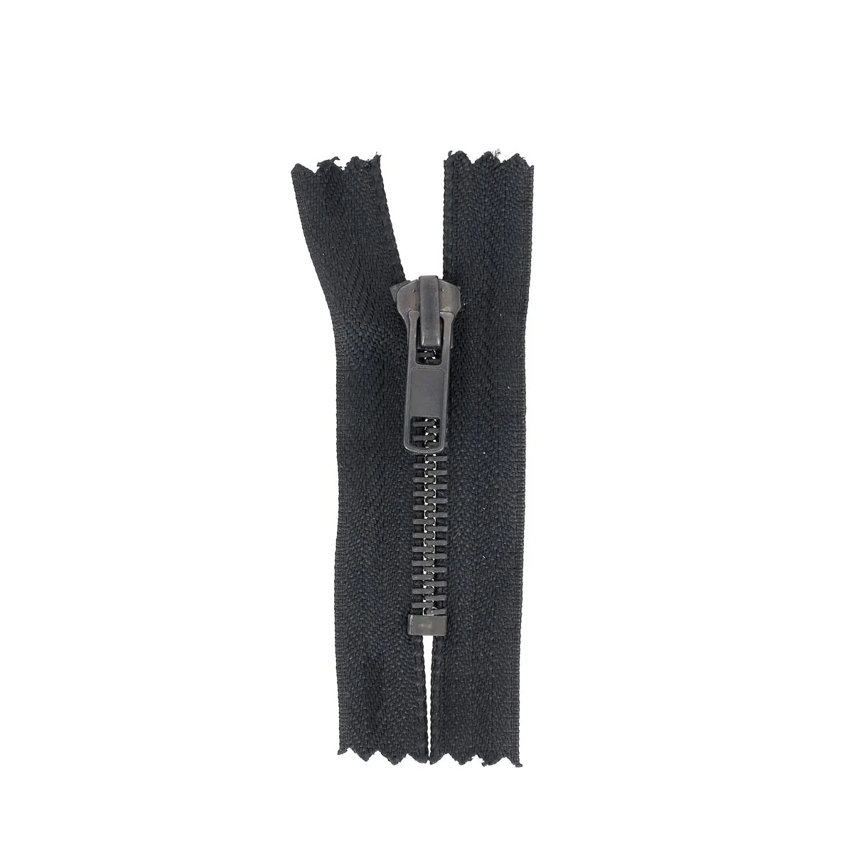 Fermeture à glissière MÉTAL bronze 6mm - NOIR - 5,5cm
