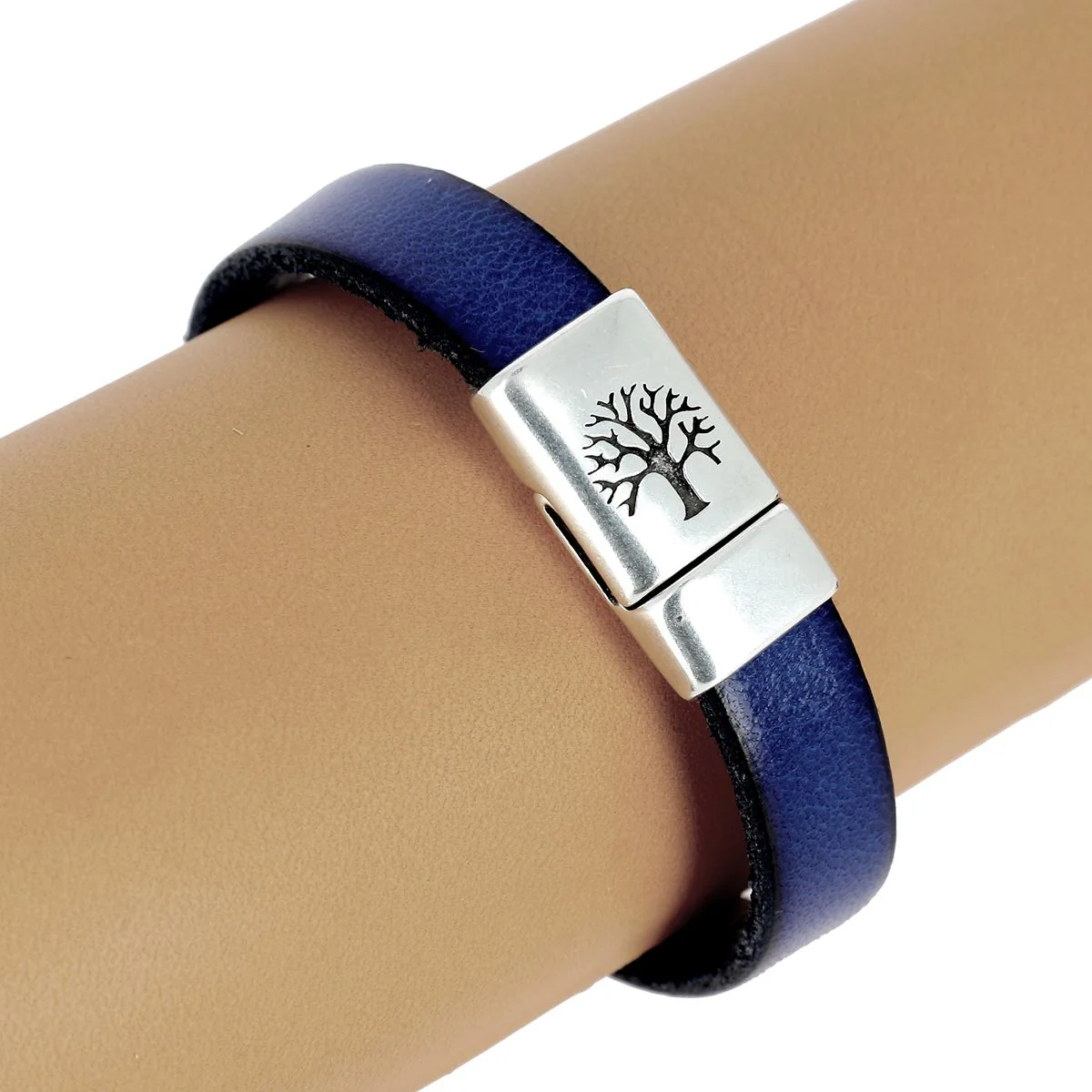 Fermoir bijou aimanté - ARBRE DE VIE - Lacet plat 10mm - Image 2