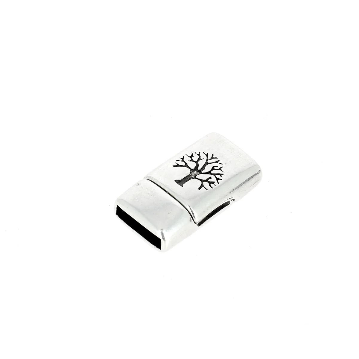 Fermoir bijou aimanté - ARBRE DE VIE - Lacet plat 10mm - Image 4