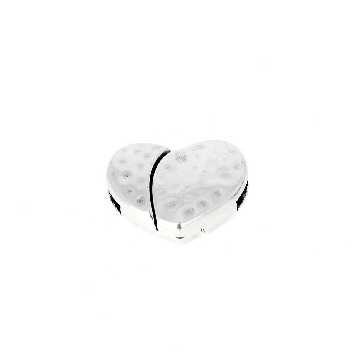 Fermoir bijou aimanté - COEUR - Lacet plat 10mm - Image 3