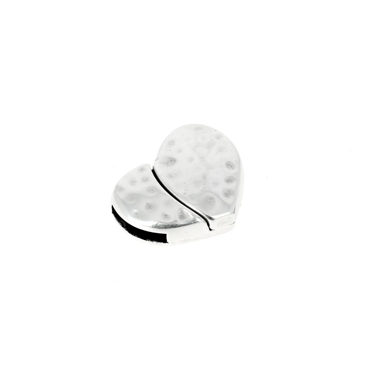 Fermoir bijou aimanté - COEUR - Lacet plat 10mm - Image 4