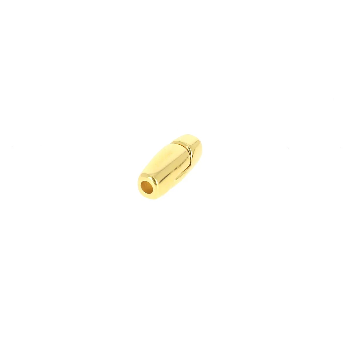 Fermoir bijou aimanté - CYLINDRE - Lacet rond 3mm - DORÉ LUXE - Image 3