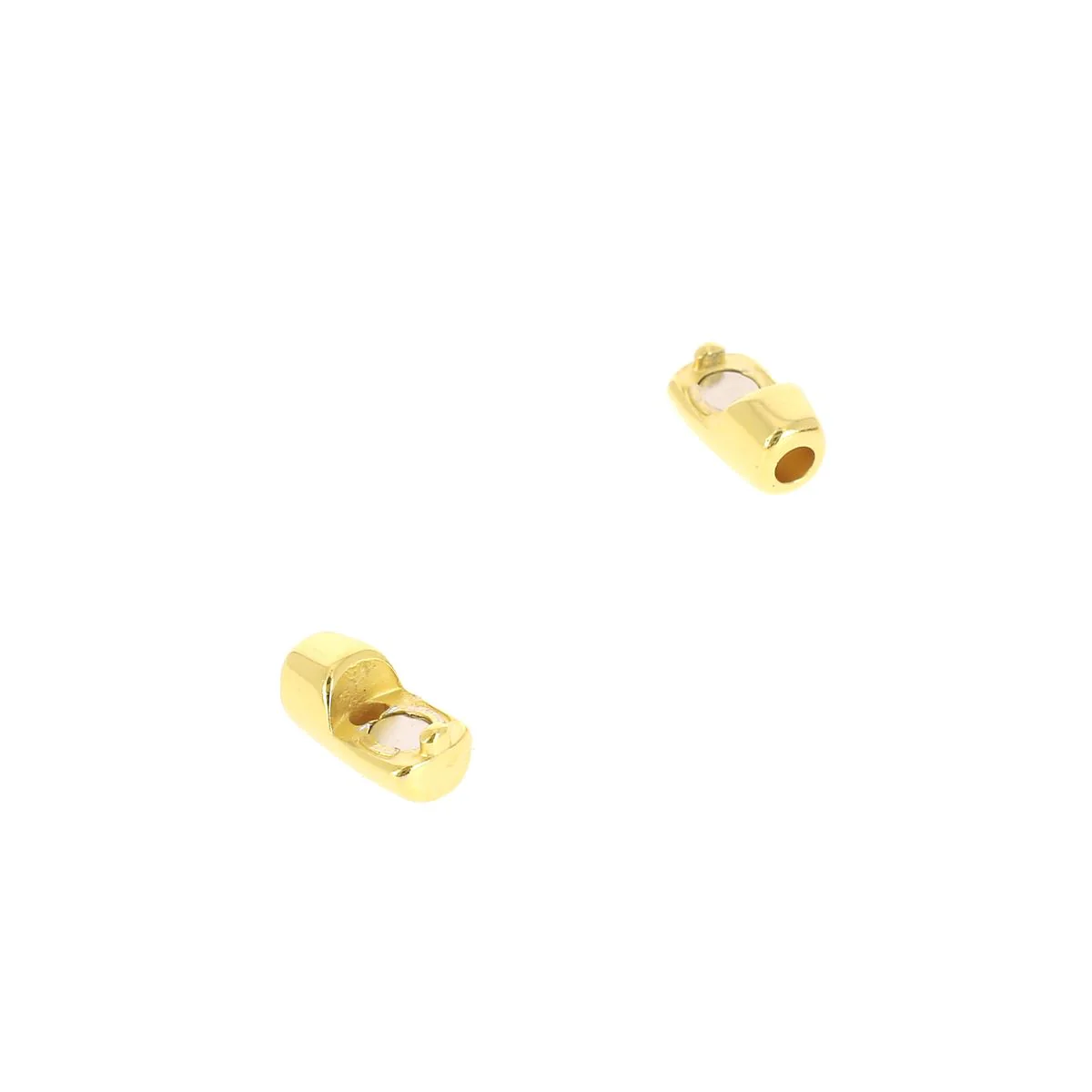 Fermoir bijou aimanté - CYLINDRE - Lacet rond 3mm - DORÉ LUXE - Image 4