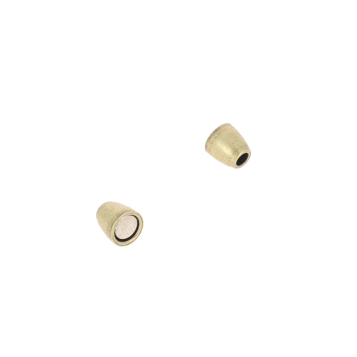 Fermoir bijou aimanté - CYLINDRE - Lacet rond 3mm - LAITON VIEILLI - Image 4