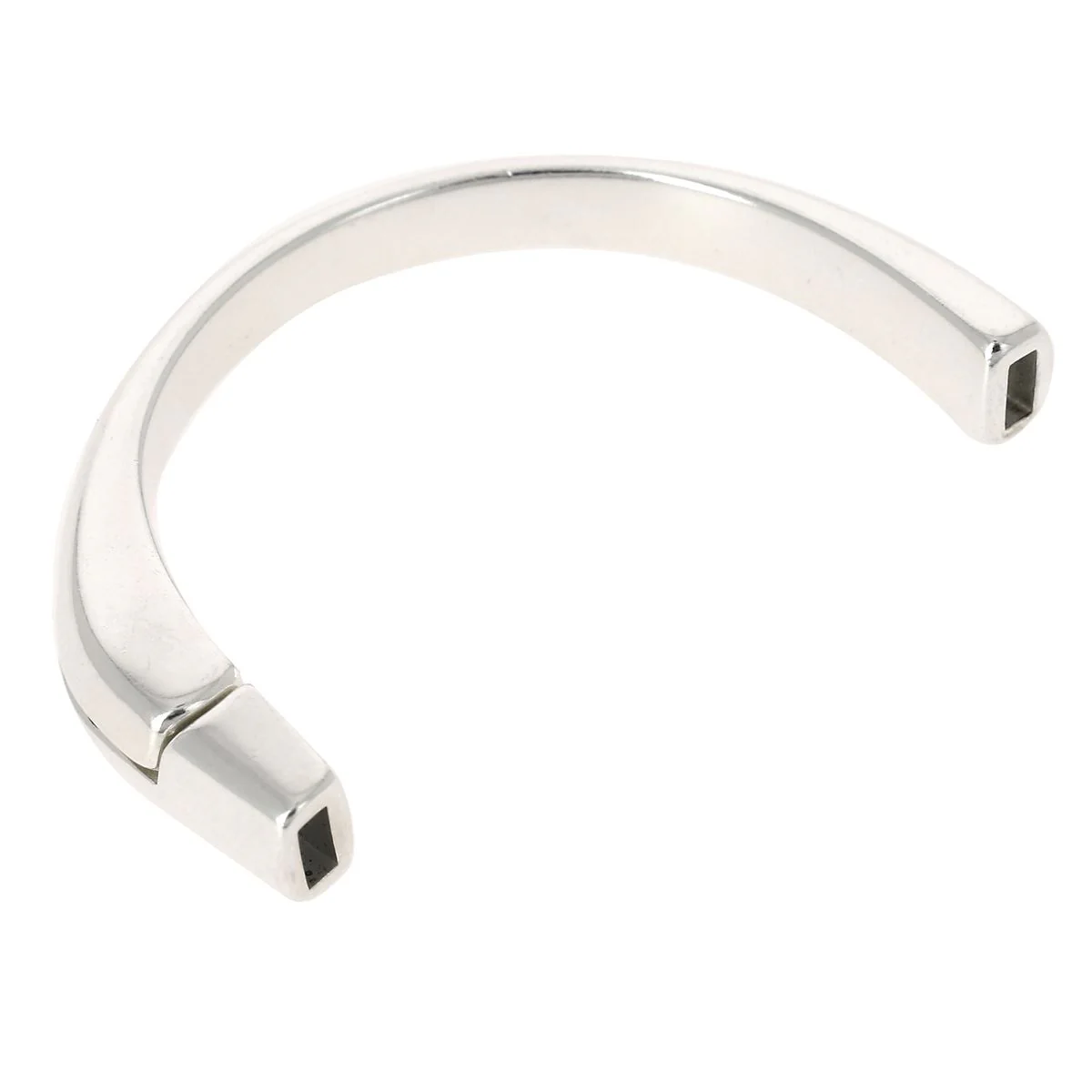 Fermoir bijou aimanté - DEMI BRACELET - Lacet plat - ARGENT VIEILLI
