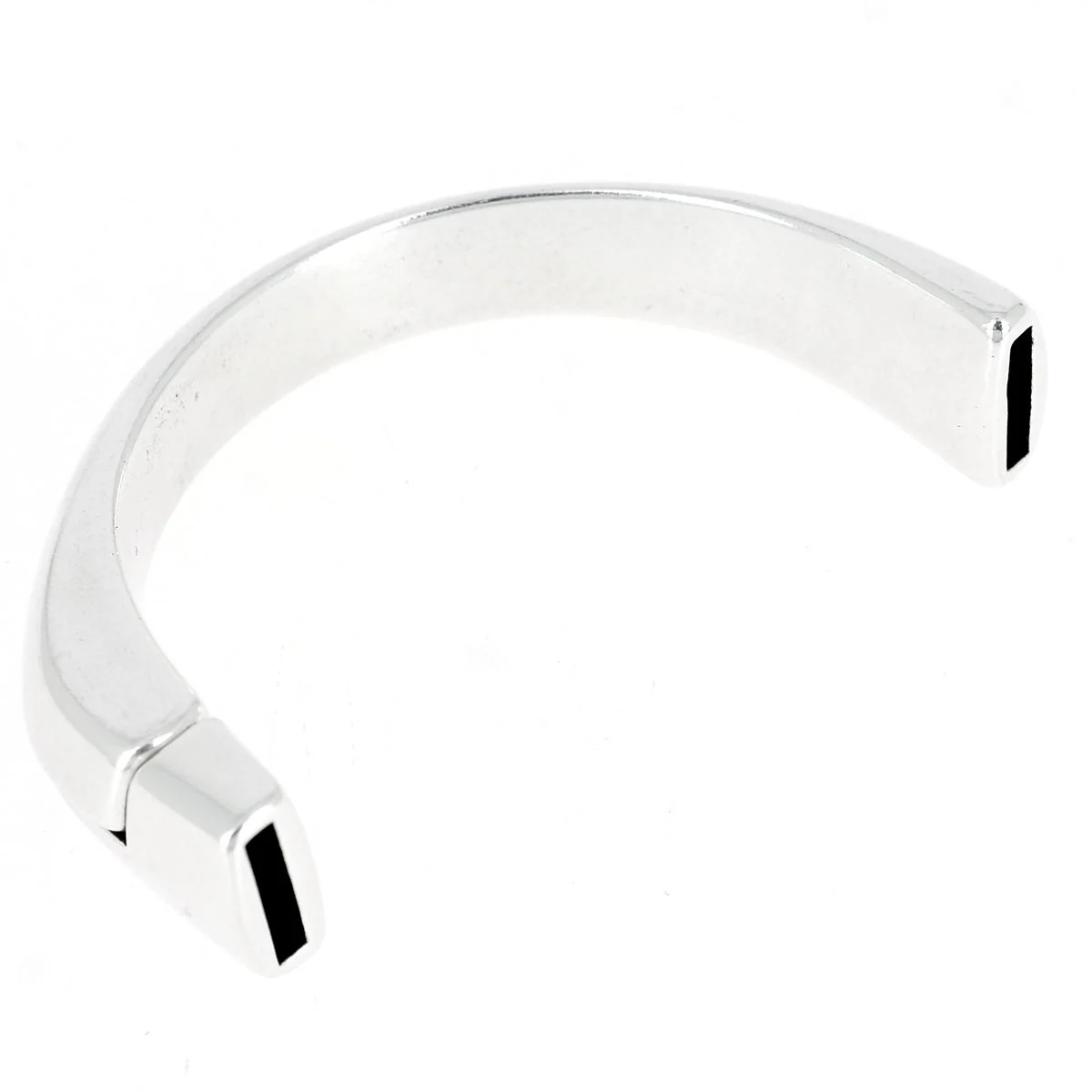Fermoir bijou aimanté - DEMI BRACELET - Lacet plat - ARGENT VIEILLI - Image 4