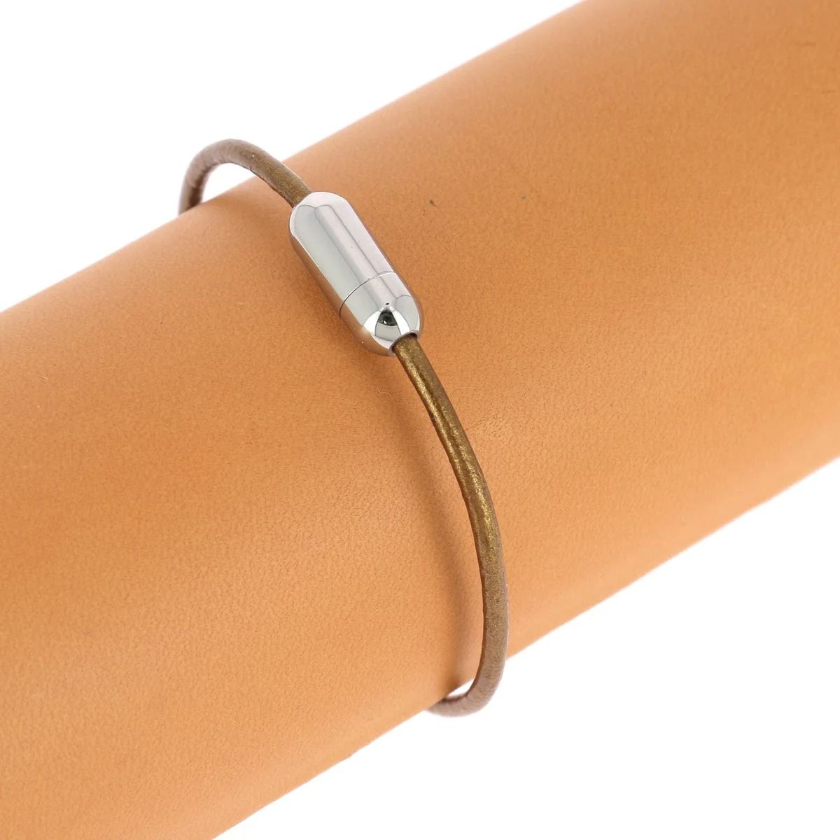 Fermoir bijou aimanté - CAPSULE - Lacet rond 2 mm