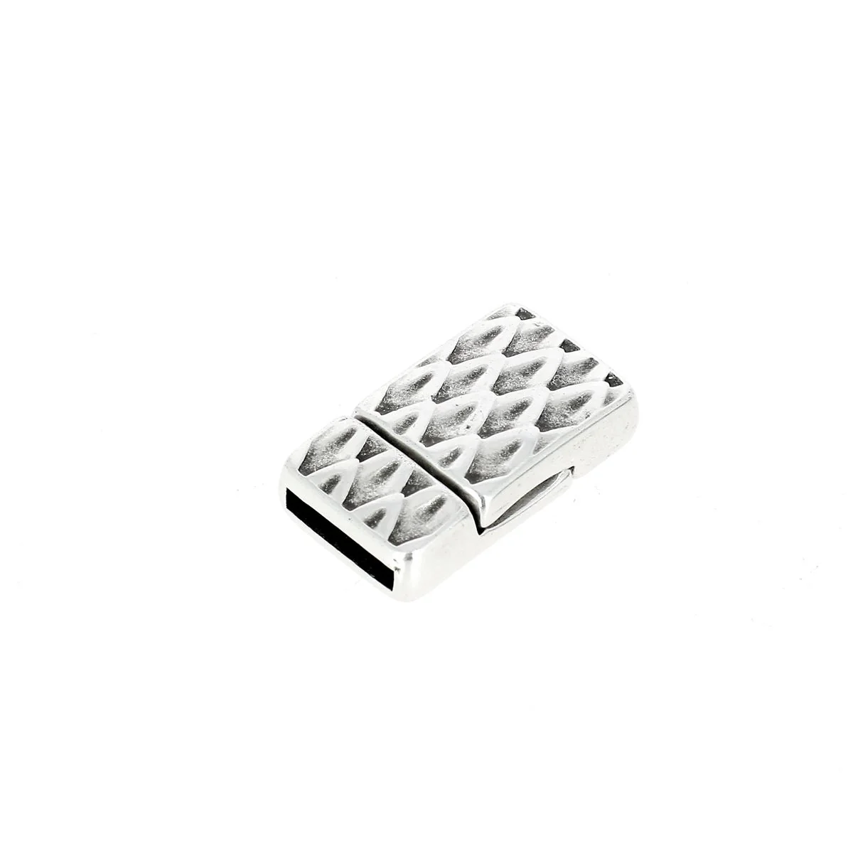 Fermoir bijou aimanté - PEAU DE SERPENT - Lacet plat 10mm - Image 4