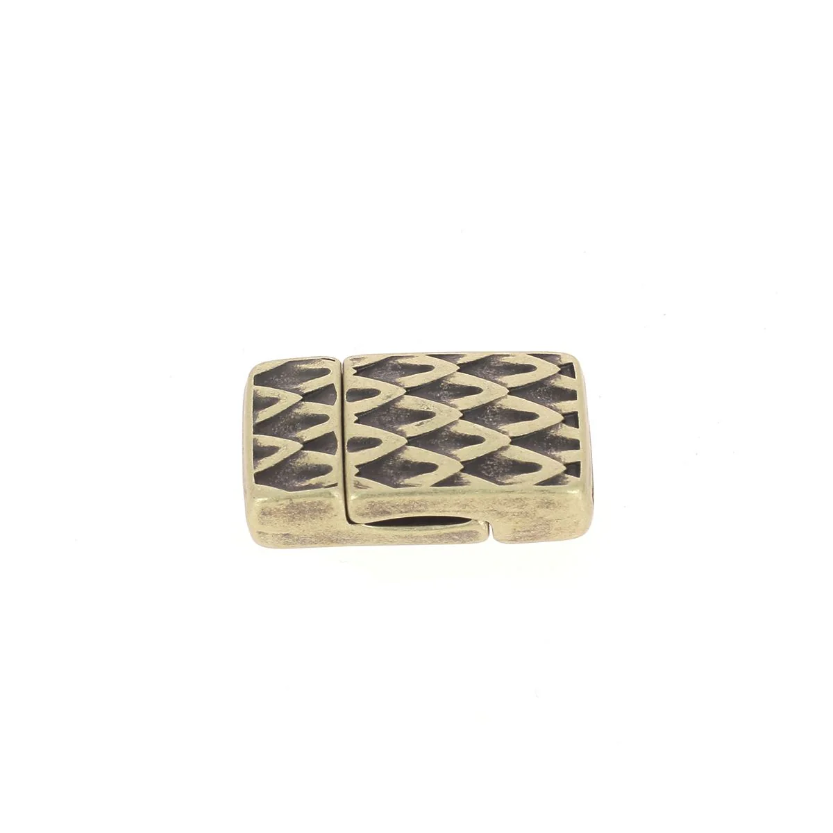 Fermoir bijou aimanté - PEAU DE SERPENT - Lacet plat 10mm - Image 7