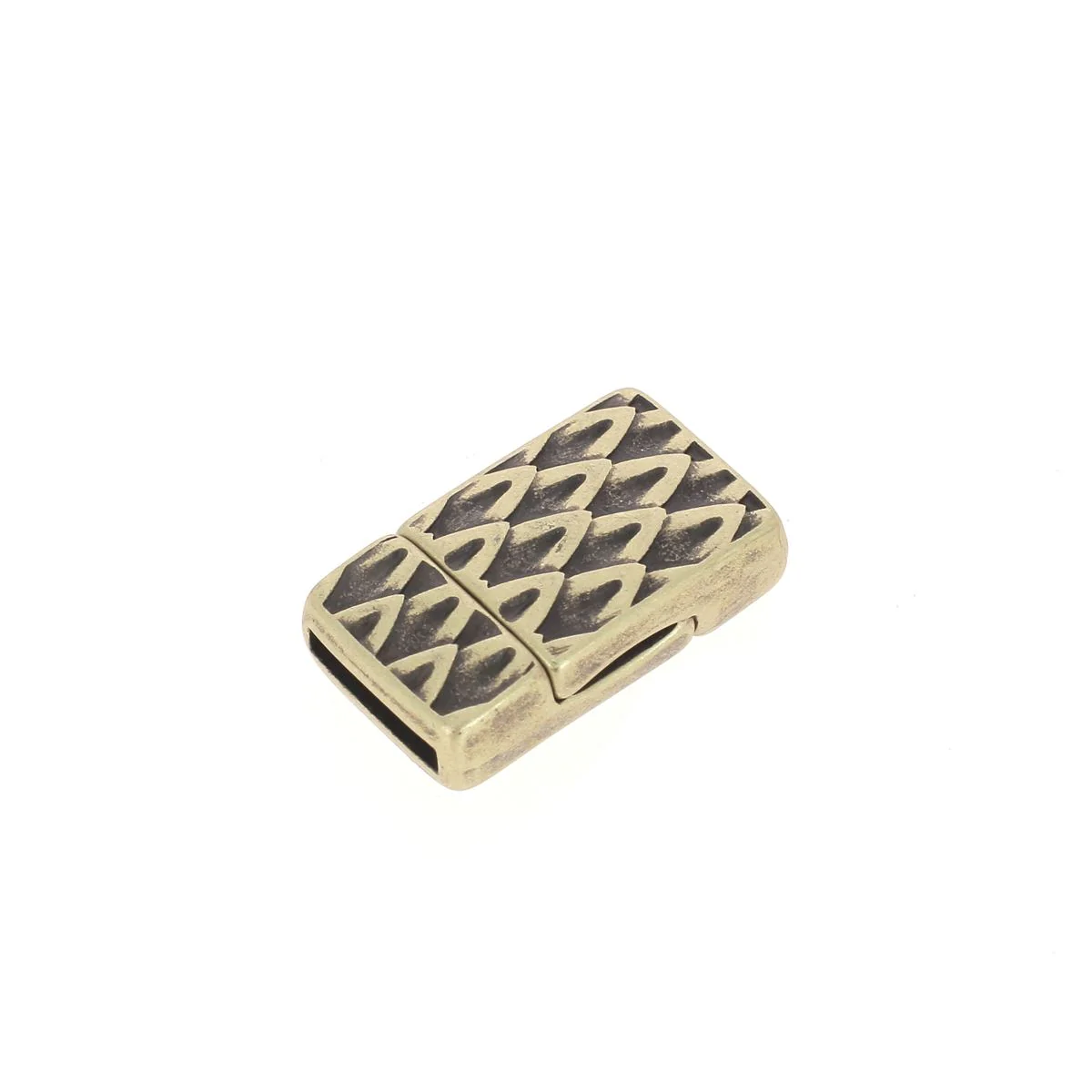 Fermoir bijou aimanté - PEAU DE SERPENT - Lacet plat 10mm - Image 8