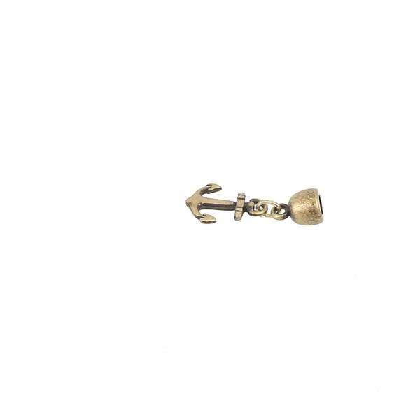 Fermoir bijou - 1 pièce ANCRE MARINE - Lacet rond - Image 8