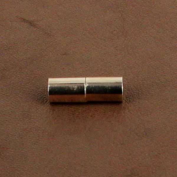 Fermoir bijou - Cylindre aimanté - Or rose - Lacet rond 5 mm - Image 2