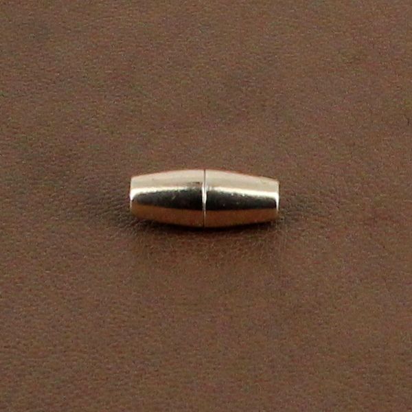 Fermoir bijou - Cylindre conique aimanté - Or rose - Lacet rond 3 mm - Image 2