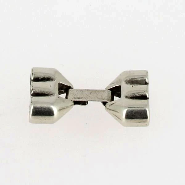 Fermoir bijou - Fermeture clip - Argent vieilli - 3 lacets ronds 5 mm - Image 2