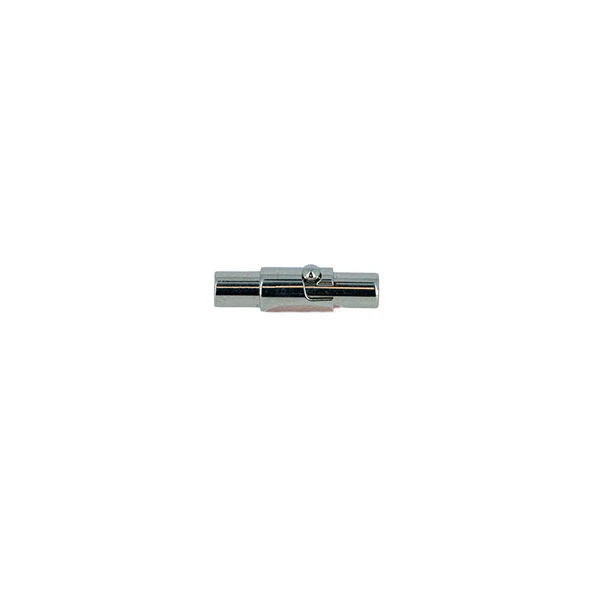 Fermoir INOX Cylindre aimanté NICKELE - Lacet rond 2 mm - Image 2