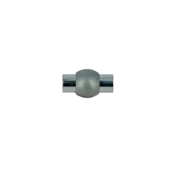 Fermoir bijou - Boule aimantée - INOX MAT - Lacet rond 6 mm - Image 2