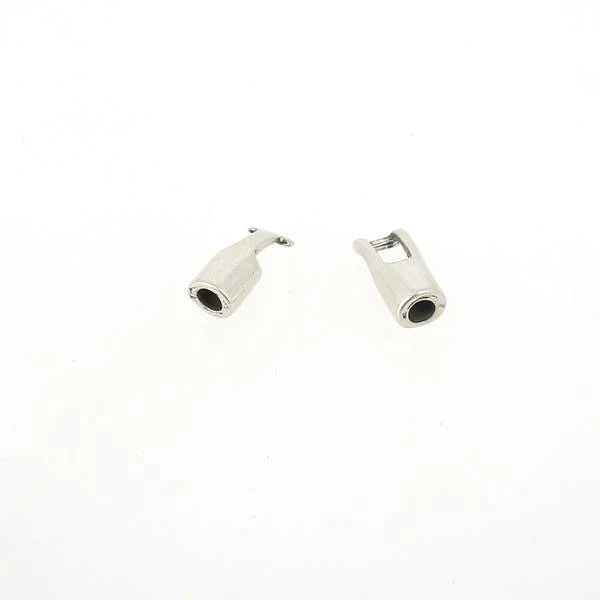 Fermoir bijou TESSA - Lacet rond 5 mm - ARGENT VIEILLI - Image 3