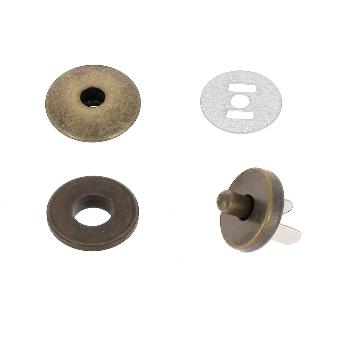 Fermoir TOP magnétique à sertir - ROND - 17mm - Image 5
