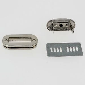 Fermoir tourniquet - NICKELÉ - 40x18 mm - Image 5