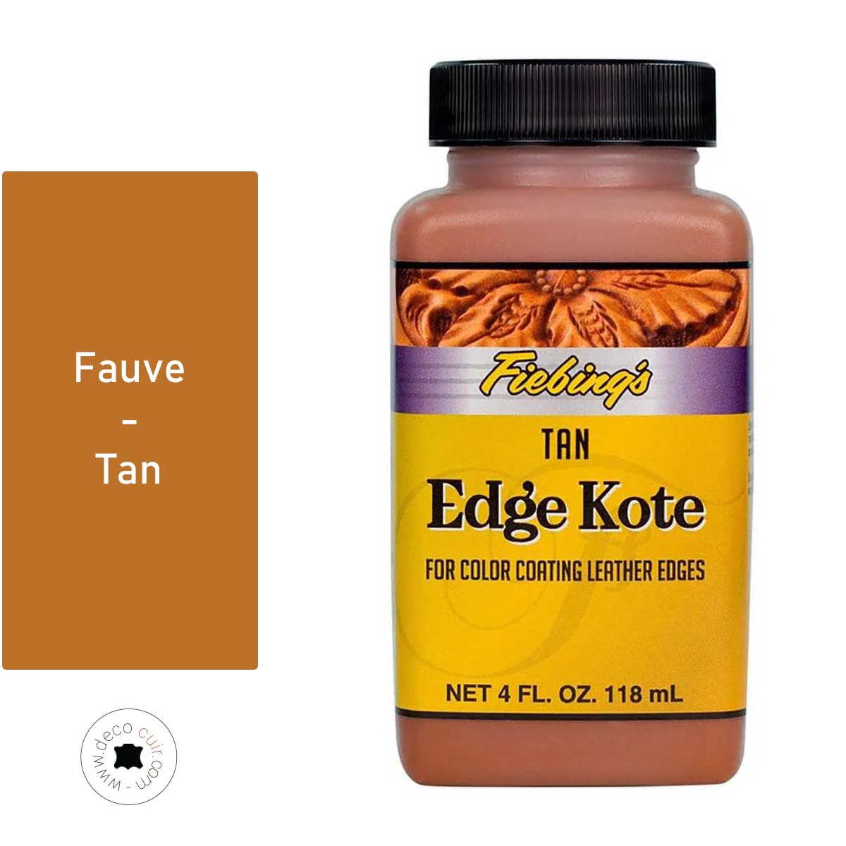 Finition de tranche pour cuir - Fiebing's Edge Kote - 118ml - MARRON FAUVE / TAN