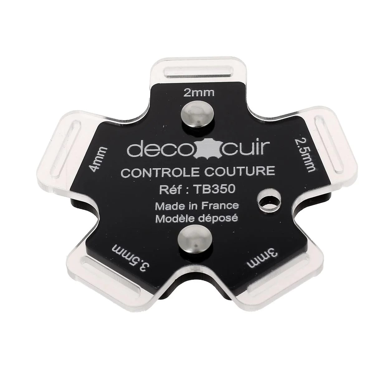 Gabarit de contrôle des marges de couture en acrylique - Deco Cuir