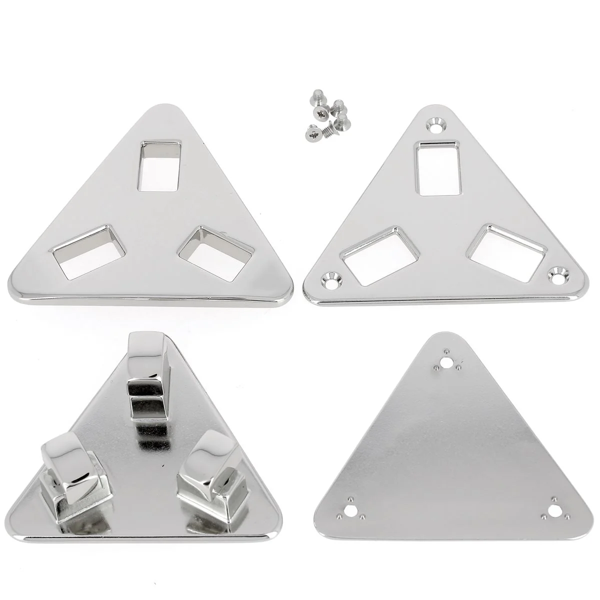 Grand fermoir pour sac triangle avec 3 tourniquets - 76x68mm - Image 6