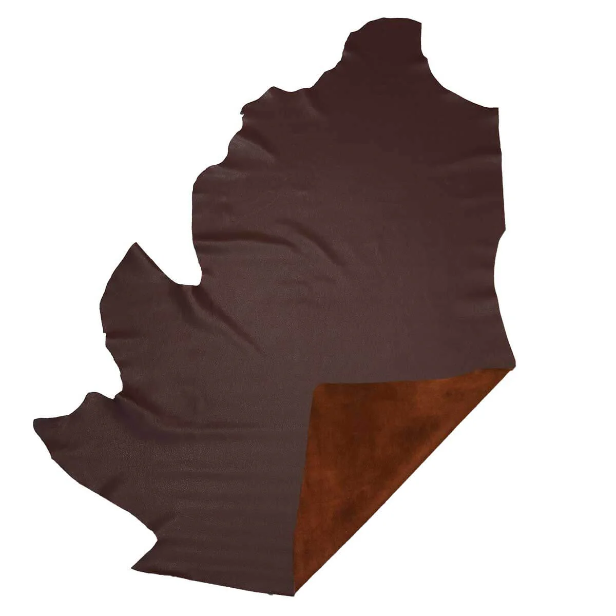 Grand morceau de cuir de vachette GRANITE - CHOCOLAT - Image 3