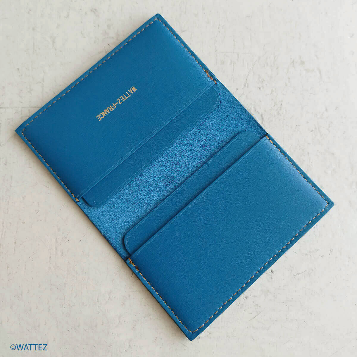 Morceau de cuir SATINLYS - BLEU AZUR - Image 2