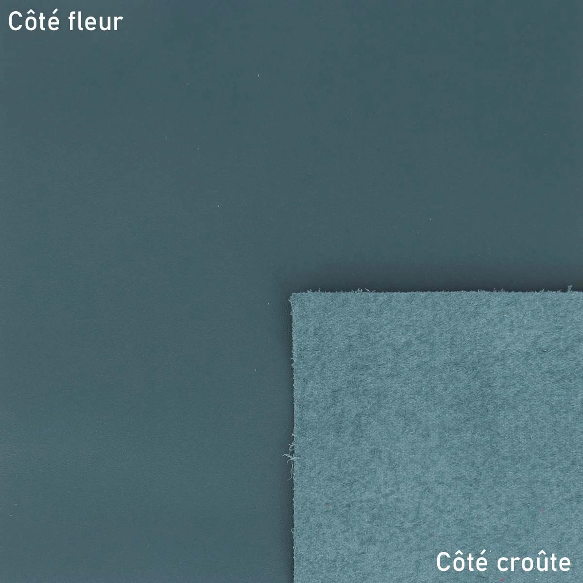 Peau de cuir de veau SATINLYS - BLEU CANARD - Image 3