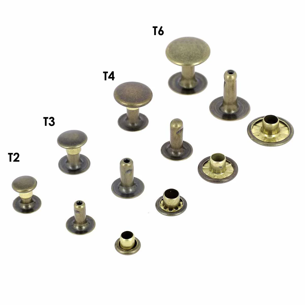 Lot de gros rivets en laiton (T6) - Image 10