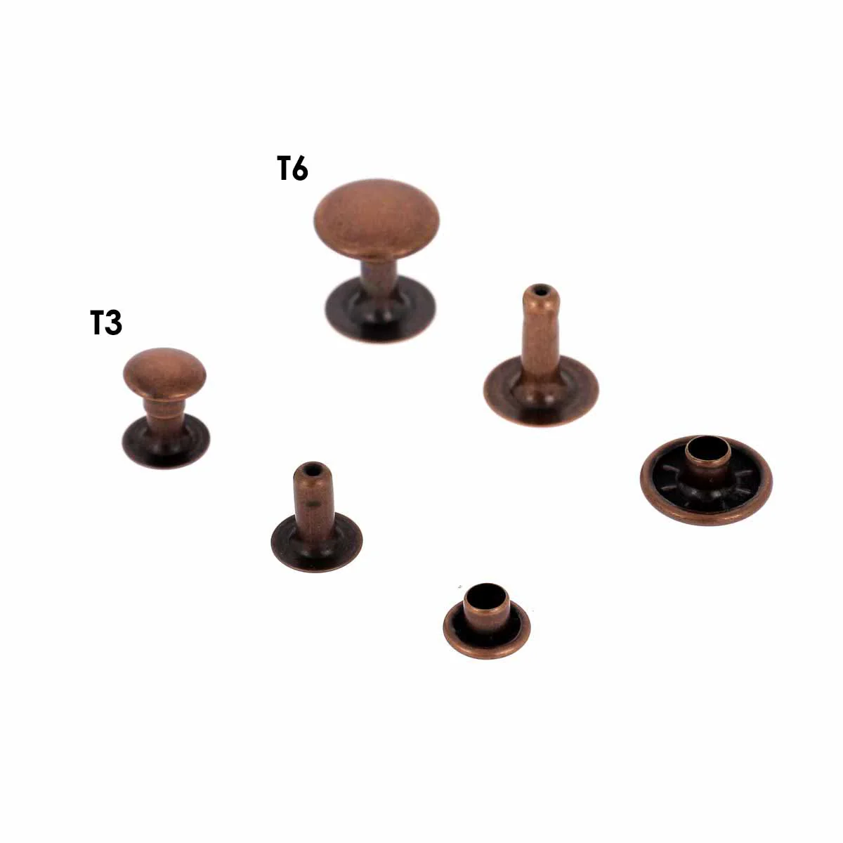 Lot de gros rivets en laiton (T6) - Image 16