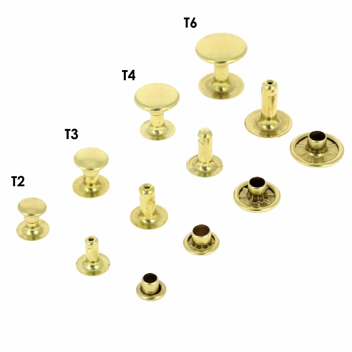Lot de gros rivets en laiton (T6) - Image 6