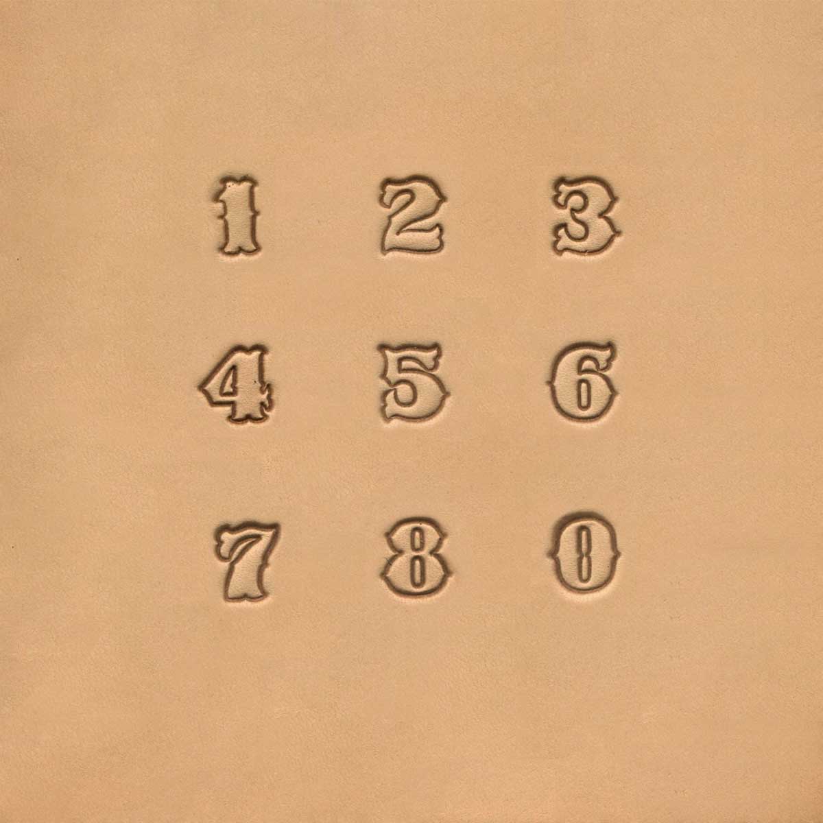 Jeu de 9 chiffres à frapper - 1,25 cm - Tandy Leather 8136-00