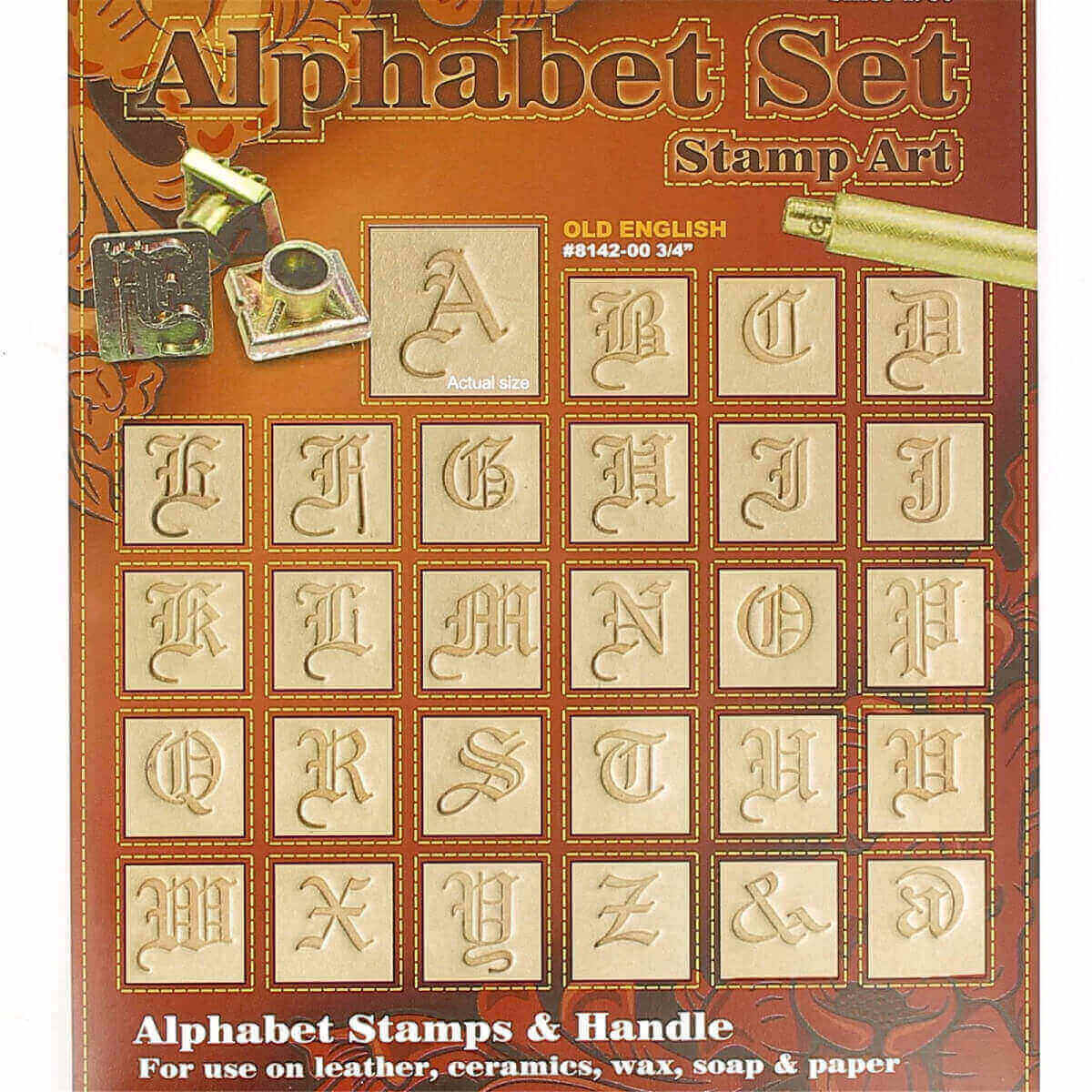 Jeu des 26 lettres de l'alphabet à frapper  - Vieil anglais - 1,91 cm - 8142-00 - Image 2
