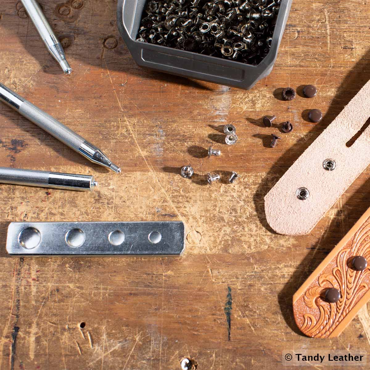 Jeu d'outils de pose pour boutons pressions et rivets - Tandy Leather 8105-00 - Image 3