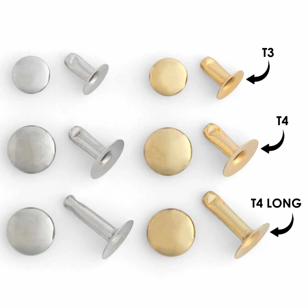 Kit de 60 rivets en acier et outils de pose - T3, T4 et T4 LONG - Tandy Leather - Image 3
