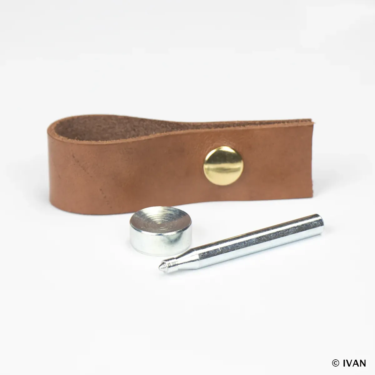 Kit de 20 boutons pression FORTS et outil de pose - LINE 20 : 12,5mm - LAITON et NICKELÉ - Ivan 3630-00 - Image 3