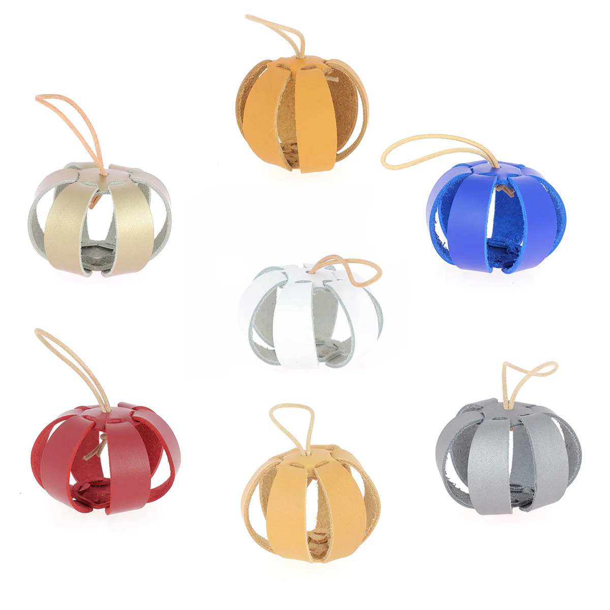 Kit DIY - Boule de noël en cuir à assembler - BLEU - Image 5
