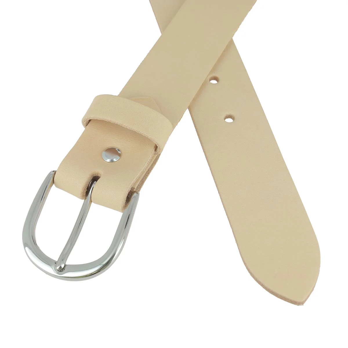 Kit DIY - Ceinture en cuir sans couture - NATUREL - Épaisseur 3,5mm - Vis chicago Nickelé - Image 2