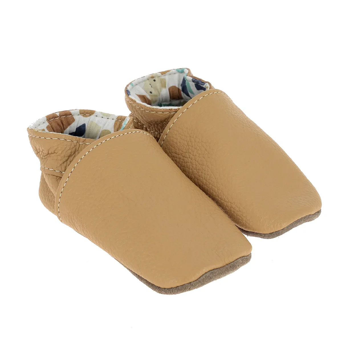 Kit DIY Chaussons en cuir pour bébé - Granite CAFÉ AU LAIT - Image 4