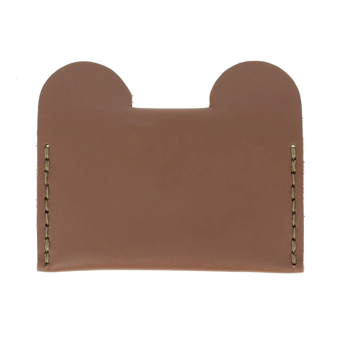 Kit DIY Porte cartes Ours en cuir - Marron foncé - Image 4