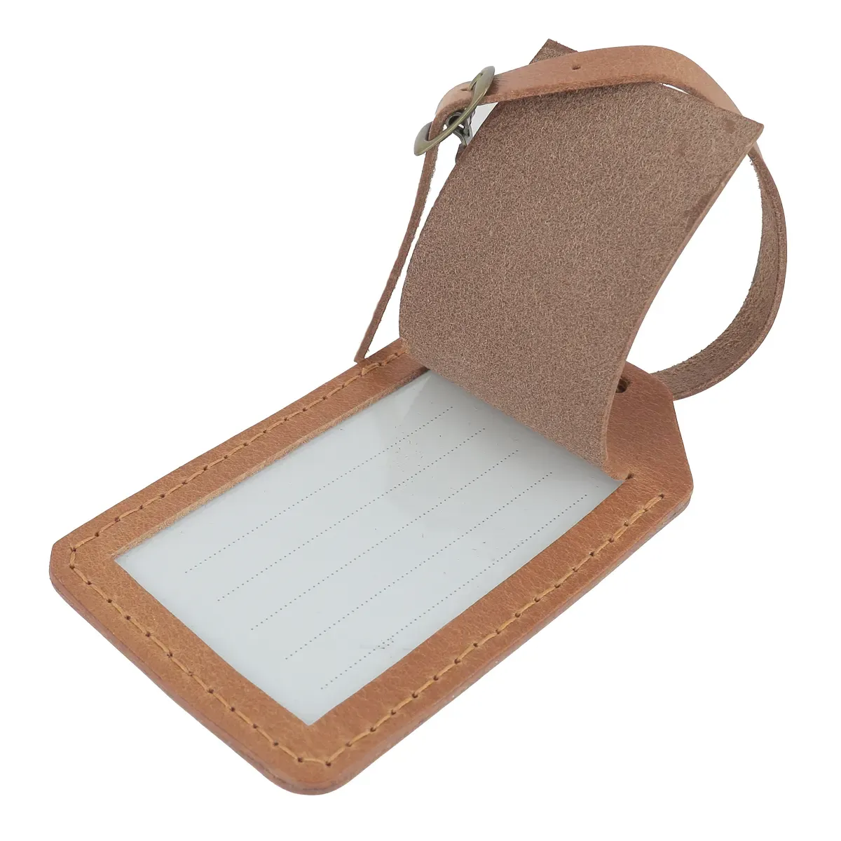 Kit DIY - Porte étiquette de bagage en cuir de croupon tannage végétal - Image 12