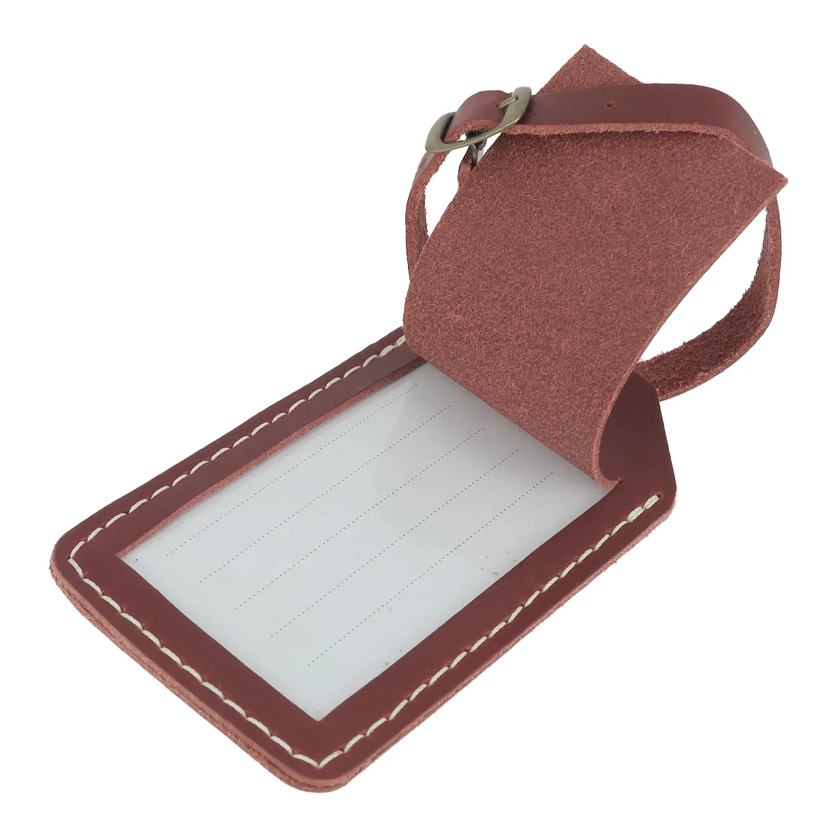Kit DIY - Porte étiquette de bagage en cuir de croupon tannage végétal - Image 4