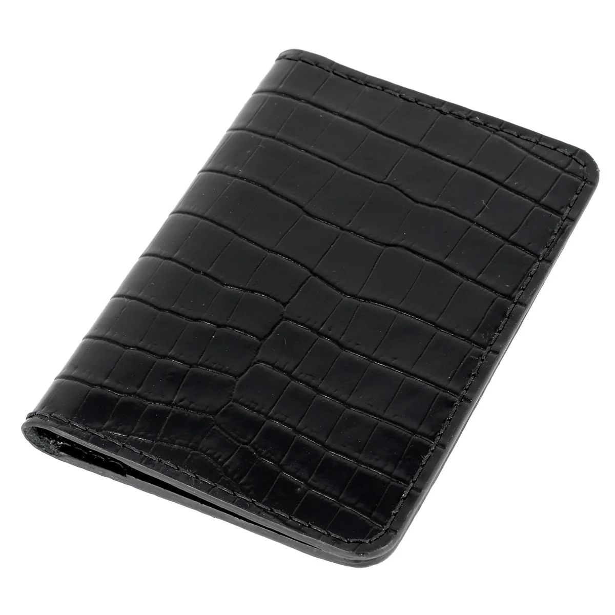 Kit DIY - Porte-passeport en cuir Noir Croco - Image 3