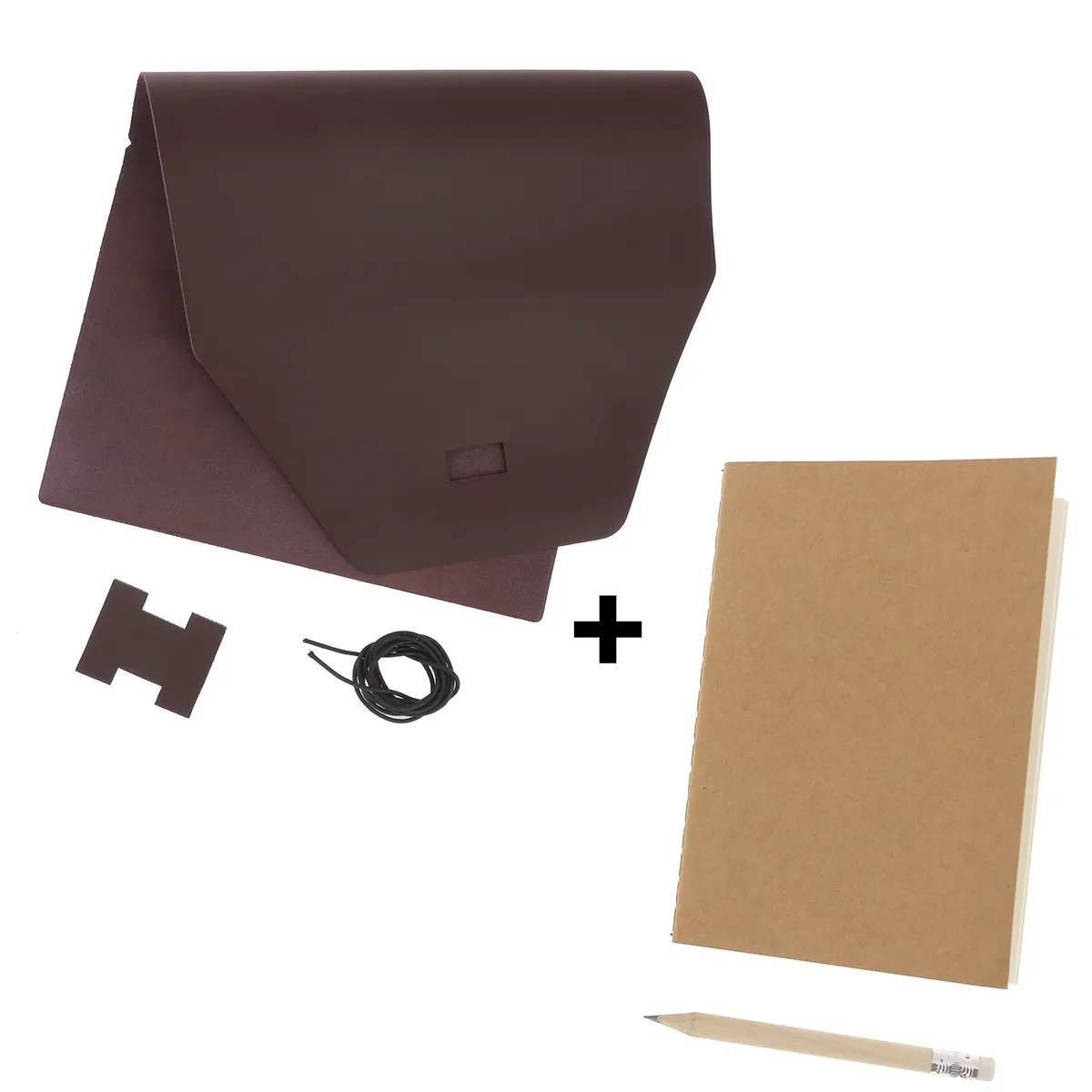 Kit DIY Protège carnet en cuir lisse A5 - BORDEAUX P65 - Image 5