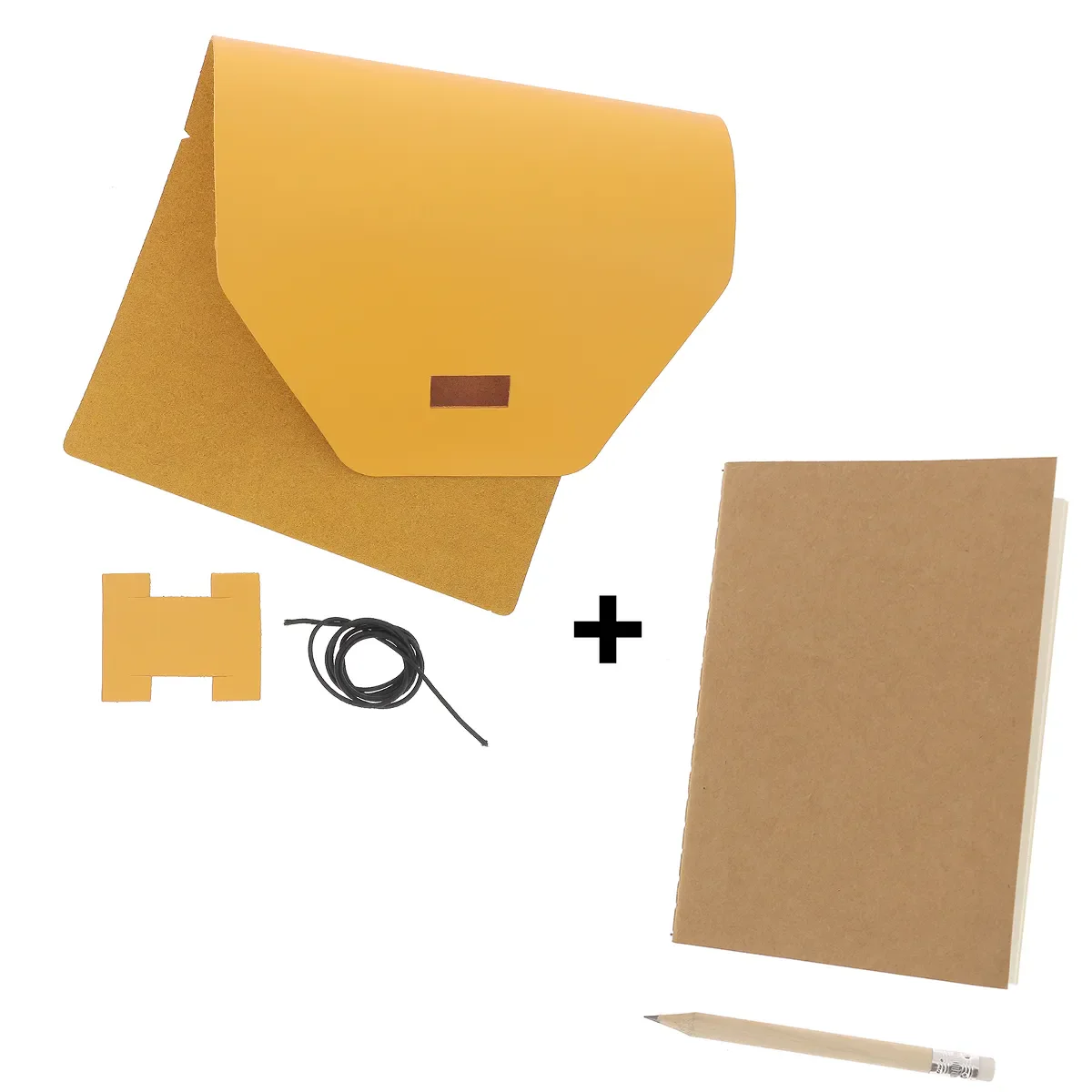 Kit DIY Protège carnet en cuir VENUS A6 - JAUNE MOUTARDE O35 - Image 5