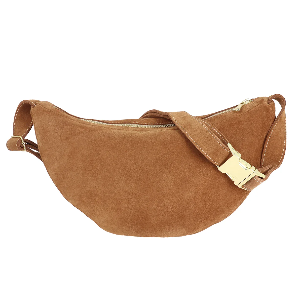 Kit DIY - Sac banane Luna en croûte de cuir DOLCE à coudre à la machine - CAMEL
