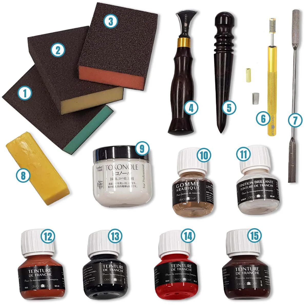 Kit outils pour le travail des tranches - Deco Cuir - Image 3