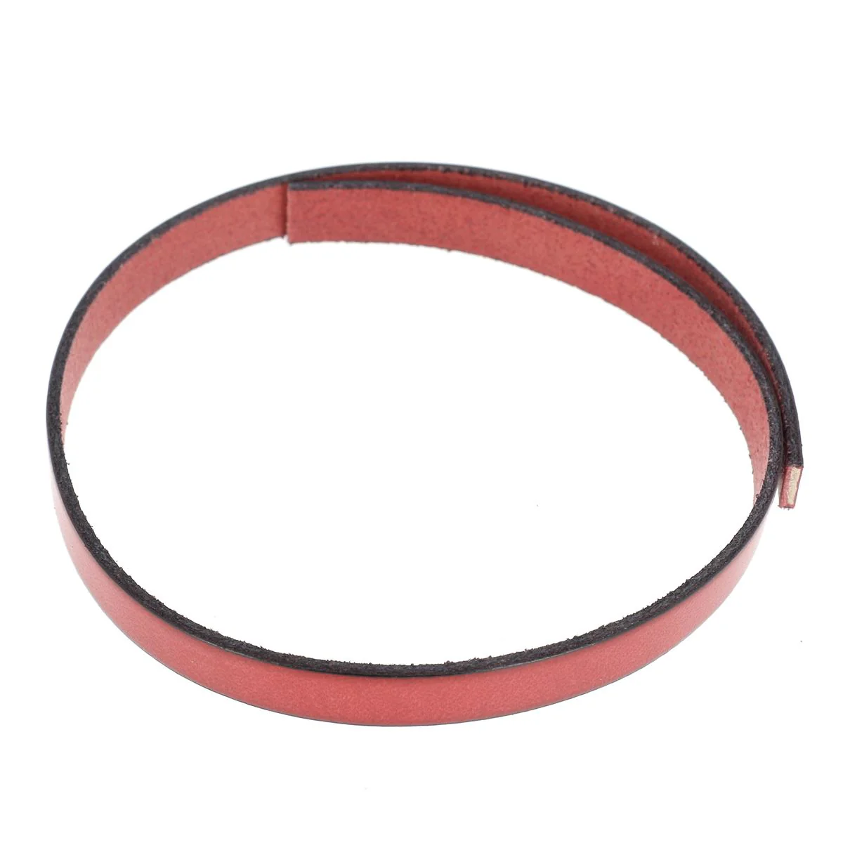 Lacet en cuir plat 10mm tranches noires - Les 10 cm - Image 22